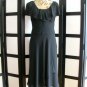 Liz Claiborne black ruffle empire cummerbund waist evening dress size 6