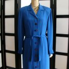 Talbots NWT retro royal blue silk tie front long sleeve shirt dress size 6 Talbots NWT retro royal blue silk tie front long sleeve shirt dress size 6
