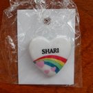 Shari name pin ceramic heart rainbow vintage Shari name pin ceramic heart rainbow vintage
