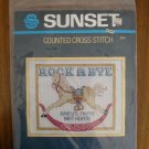 Sunset Rock-a–Bye rocking horse counted cross stitch kit 2991