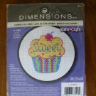 Dimensions Learn a Craft Dolphin Delight & Cupcake cross stitch kit lot of 2