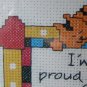 Bucilla Xpressions Spoiled Cat orange counted cross stitch kit 42603