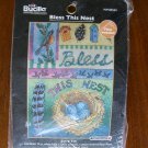 Bucilla Bless this Nest bird counted cross stitch kit WM45524 Bucilla Bless this Nest bird counted cross stitch kit WM45524