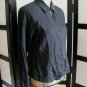 Anna and Frank black key hole long sleeve button silk top M