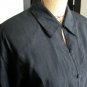Anna and Frank black key hole long sleeve button silk top M