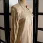 Jacqueline Ferrar light brown floral silk long sleeve top M