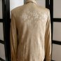 Jacqueline Ferrar light brown floral silk long sleeve top M