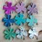 Good Luck Saying card four leaf clover zipper purse charm