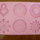 Wilton pink flower heart star candy mold vintage 1975 collector item