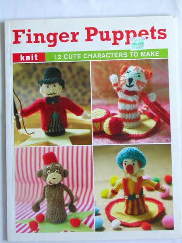 Finger Puppets Knit cat frog princess pig pattern book leaflet GMC Books