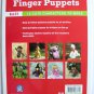Finger Puppets Knit cat frog princess pig pattern book leaflet GMC Books