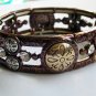 Copper tone rhinestone stretch aqua blue bangle black plastic bead bracelet lot