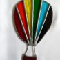Rainbow hot air balloon stained glass suncatcher handmade