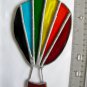 Rainbow hot air balloon stained glass suncatcher handmade