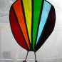 Rainbow hot air balloon stained glass suncatcher handmade