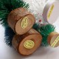 Vintage mini green white bottle brush pipe cleaner christmas trees wooden base lot 20