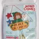 Dimensions Peace on Earth angel wind chimes ornament cross stitch kit 8589