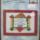 Bucilla Xpressions Spoiled Cat orange counted cross stitch kit 42603 Bucilla Xpressions Spoiled Cat orange counted cross stitch kit 42603
