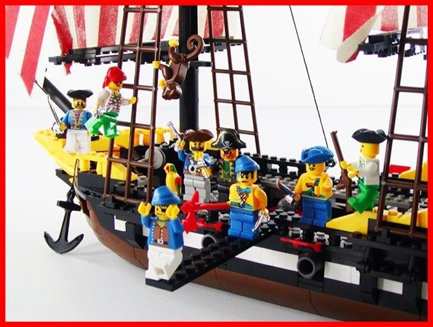 5.1LBS Enlighten 308 - Huge Black Pearl Pirate Ship Boat Figure Brick ...