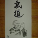 Aikido,bujinkan,kanji,Morihei Ueshiba,scroll style