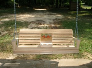 Cypress 5 ft. "Frogs" Porch Swing