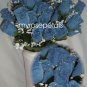84 Silk Rose Flowers with Raindrops-Wedding Roses Flowers - Periwinkle