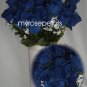 84 Silk Rose Flowers with Raindrops-Wedding Roses Flowers - Royal Blue