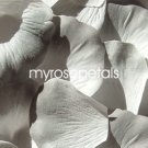 Petals - 1000 Silk Rose Petals Wedding Favors -  Two Tone - White/Grey
