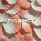 Petals - 200 Silk Rose Petals Wedding Favors -  Two Tone - Ivory/Peach