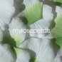 Petals - 200 Silk Rose Petals Wedding Favors -  Two Tone - Lime Green/White