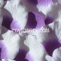 Petals - 200 Silk Rose Petals Wedding Favors -  Two Tone - Purple/White