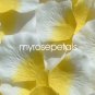 Petals - 200 Silk Rose Petals Wedding Favors -  Two Tone - Yellow/White