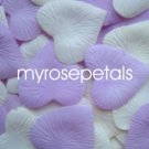 Petals - 200 Heart Wedding Silk Rose Flower Petals Wedding Favors - Lavender & Ivory