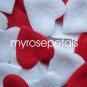 Petals - 200 Heart Wedding Silk Rose Flower Petals Wedding Favors - White & Red