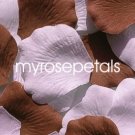Petals - 200 Wedding Silk Rose Flower Petals Wedding Favors - Brown & Pale Pink