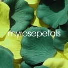 Petals - 200 Wedding Silk Rose Flower Petals Wedding Favors - Hunter Green & Lime Green