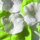 Petals - 200 Wedding Silk Rose Flower Petals Wedding Favors - Lime Green & White
