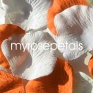 Petals - 200 Wedding Silk Rose Flower Petals Wedding Favors - Orange & White