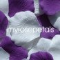 Petals - 200 Wedding Silk Rose Flower Petals Wedding Favors - Purple & White