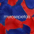 Petals - 200 Wedding Silk Rose Flower Petals Wedding Favors - Royal Blue & Red