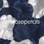 Petals - 200 Wedding Silk Rose Flower Petals Wedding Favors - Silver & Navy Blue