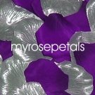 Petals - 200 Wedding Silk Rose Flower Petals Wedding Favors - Silver & Purple