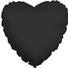 12 Mylar/Foil Balloons Lot Wedding/Party-Heart- 18" - Black