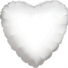 12 Mylar/Foil Balloons Lot Wedding/Party-Heart- 18" - White