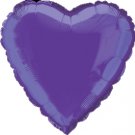 12 Mylar/Foil Balloons Lot Wedding/Party-Heart- 18" - Purple