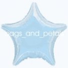 12 Mylar/Foil Balloons Lot Wedding/Party- Stars - 20" - Baby Blue
