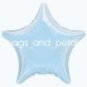 12 Mylar/Foil Balloons Lot Wedding/Party- Stars - 20" - Baby Blue