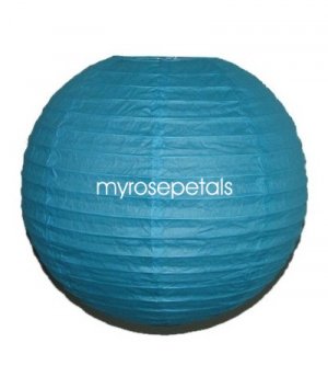 Party Paper Lantern-Round 12"-Luau Supplies- Oriental/Chinese Lamps - Aqua