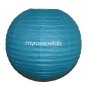 Party Paper Lantern-Round 12"-Luau Supplies- Oriental/Chinese Lamps - Aqua