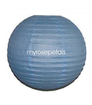 Party Paper Lantern-Round 12"-Luau Supplies- Oriental/Chinese Lamps - Light Blue